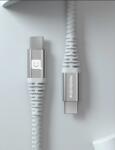 Mobilonline CABLU EKO Kevlar USB-C/USB-C 3, 0 M 60W Alb