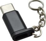 mobilNET Adaptor MicroUSB/USB-C Negru