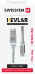 SWISSTEN Cablu de date Swissten USB/USB-C 60W 1, 5m alb Kevlar