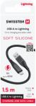 SWISSTEN Cablu de date Swissten USB/Lightning 30W 1, 5m negru siliconic
