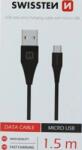 SWISSTEN Cablu de date Swissten MicroUSB 1, 5 m - negru
