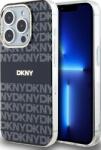 DKNY Carcasă PC/TPU DKNY cu model repetitiv și dungi MagSafe pentru iPhone 14 Pro Max negru