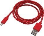 mobilNET Cablu de date mobilNET MicroUSB 0, 90m roșu textil