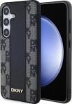 DKNY Husă spate DKNY piele PU cu model pătrat MagSafe pentru Samsung Galaxy S24 negru