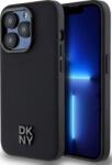 DKNY Husă DKNY PU din piele cu logo stivuit MagSafe pentru iPhone 15 Pro Max - negru