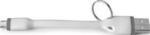 Celly Cablu de breloc CELLY USB MicroUSB 12cm Alb