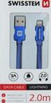 SWISSTEN Cablu de date Swissten Lightning (8pin) 2 m - albastru textil