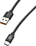 Sturdo Type-C negru STURDO cablu 3A (1, 5m) cu conector de 8mm
