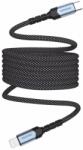 SWISSTEN Cablu de date Swissten USB-C / Lightning 1 m magnetic retractabil negru