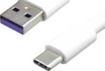 mobilNET cablu de date Type-C super rapid 5A 1m Alb (Ambalaj ECO)
