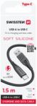 SWISSTEN Cablu de date Swissten USB/USB-C 60W 1, 5m negru siliconic