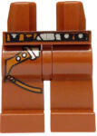 LEGO® Alkatrészek (Pick a Brick) Vörösbarna minifigura láb, pisztolytáska mintával 4499949 (4499949)