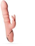 Crushious Vibrator Rabbit Crushious Ringlord, 10 Moduri Vibratii, 3 Miscari ale Inelelor Stimulatoare, Silicon, USB, Roz, 24 cm Vibrator