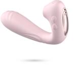 Crushious Stimulator Crushious Pookie, Remote Control, 10 Moduri Vibratii, 10 Moduri Suctiune, Silicon, USB, Roz, 12.5 cm Vibrator