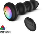 Crushious Vibrator Anal Australis, Remote Control, 9 Moduri Impingere si Vibratii, Silicon, USB, Negru, 12 cm