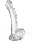 Crushious Dildo Realist Crushious Hudini cu Ventuza, TPE, Transparent, 17.5 cm Dildo