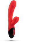 Crushious Vibrator Crushious Dare Dong, 8 Moduri Vibratii, 5 Trepte Intensitate, Silicon, USB, Rosu, 20 cm Vibrator