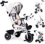 ECOTOYS Háromkerekű tricikli, ECOTOYS WQL-186, fehér, forgatható ülés, levehető napellenző, szülőkormány, biztonsági öv és karfa, tartós EVA habkerekek, LED fények, pohártartó, tükör, teherbírás: 25 kg (TF381