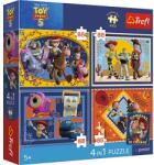 Trefl Trefl: Toy Story 5. Timp de joacă Premium Plus Kids puzzle - 4 în 1 (34701) Puzzle