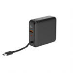 Gembird 10000mAh vezeték nélküli Power Bank beépített USB-C kábellel fekete (PB10-WPC15-LCD-01) (PB10-WPC15-LCD-01)