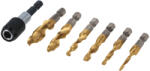 Laser Tools Fúró-menetfúró, kombi HSS-TiN készlet 7 db-os 1/4"-Bit befogás - Laser (LAS-8405)