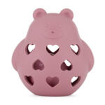 Petite&mars Szilikon játék csörgővel Bear Basil Dusty Rose 0m+ (606820)