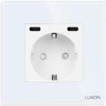Luxion Priza Fast Charge 20W - USB-C+C cu Rama din Sticla LUXION