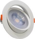 TRACON Beépíthető álmennyezeti LED lámpatest, forgatható, 200-240 V, 50Hz, 12W, 4000K, 960lm, 38°, IP20, D=140mm, EEI=G (DLCOB12NW) (DLCOB12NW)