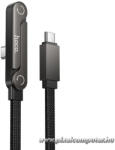  Fekete Hoco U150 Exquisite Type-C - Type-C kábel tartóval (1.2 m, PD 60W) (6942007673525)