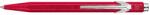 Caran d'Ache golyóstoll fémdobozban, piros, kék tintával, 849 Colormat-X Line (849585)