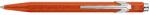 Caran d'Ache golyóstoll fémdobozban, narancssárga, kék tintával, 849 Colormat-X Line (849776)