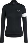 Rapha Дамска фланелка с дълъг ръкав за колоездене Rapha Women's Core Thermal Long Sleeve Jersey Cycling jersey - Black / White (156-2707-0115)