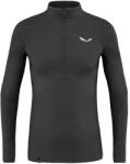 Salewa Мъжко мериносово термобельо Salewa Zebru Med Warm AMR Half Zip Tee Merino base layer - Onyx (015-1346-0413)