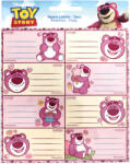GIM Disney Játékháború Lotso füzetcímke 16 db-os GIM77323246 (GIM77323246)