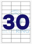 BLUERING Etikett címke, 70x29, 6mm, 100 lap, 30 címke/lap Bluering® (BRET130) - irodaszerpiac