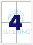 BLUERING Etikett címke, 105x148mm, 100 lap, 4 címke/lap Bluering® (BRET113) - irodaszerpiac