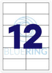 BLUERING Etikett címke, 105x48mm, 100 lap, 12 címke/lap Bluering® (BRET118) - irodaszerpiac