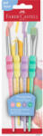 Faber-Castell Ecsetkészlet, 4, 8, 10, 12, puha tapintású pasztell kerek/lapos Faber-Castell 4klf. testszín (68359)