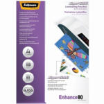Fellowes Lamináló fólia, A4, 80 mikron, fényes, 100 db/doboz, SuperQuick Fellowes® (5440001) - irodaszerpiac