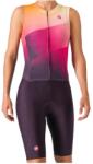 Castelli Дамски скин за колоездене Castelli Women's Free Sanremo Tri Suit Sleeveless Cycling skinsuit - Dark Night Shade / Vivid Orange (102-4515-0212)