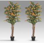 Schuller Valencia Set de 2 plante artificiale, Bougainvillea portocaliu H-180cm (SV-758543X2)