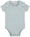 Little Dutch Body cu maneca scurta din bumbac organic - Stone Blue stripe - Little Dutch