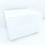 Spectral Mobila Armonia Comoda alba cu o usa cu sistem "PUSH TO OPEN" front MDF Alb Mat Comoda