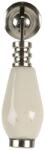 Clayre & Eef Maner mobila din aluminiu argintiu si ceramica bej 6 cm x 2 cm (64771deco)