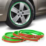 Arts and Crafts Inele de protectie si decor jante, adezive, din plastic flexibil - VERDE (AVX-T150716-2)