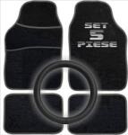 Arts and Crafts Set Auto Essential AVEX - 5 piese, Covorase Universale Mocheta + Husa Volan Piele Ecologica Perforata, Negru (AVX-ESSENTIAL)