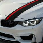 Arts and Crafts Sticker autoadeziv Tuning, model "Rally Stripe Carbon 3D", dimensiune 140 x 17 cm, culoare Negru/Rosu (AVX-TUNING-04)