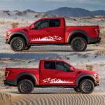 Arts and Crafts Set 2 stickere autoadezive pentru vehicule Off Road, model "Forest & Mountains", dimensiune 100 x 20 cm, culoare Alba (AVX-OFFROAD-02)