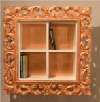 Settimo Biblioteca supendata Imperiale din lemn, 72 x H 72 cm, stil baroc italian (EU375) Biblioteca