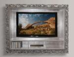 Settimo Suport TV supendat Imperiale cu biblioteca, din lemn, 180 x H 140 cm, stil clasic italian (EU373)